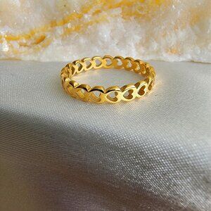 Gold Waterproof Tarnish Resistant Minimalist Ring